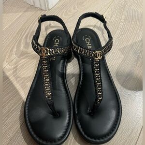 Chanel T Strap sandals